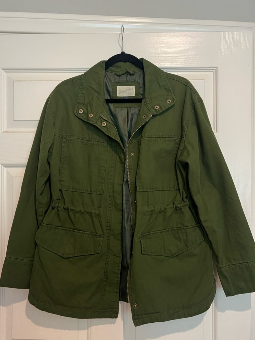 Universal Thread Olive Green Utility Jacket with Drawstring Waist